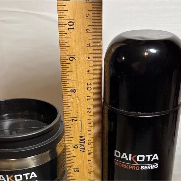 Dakota WorkPro Series Travel Mug & Thermos Set Stainless Steel Insulated Black - Picture 7 of 9
